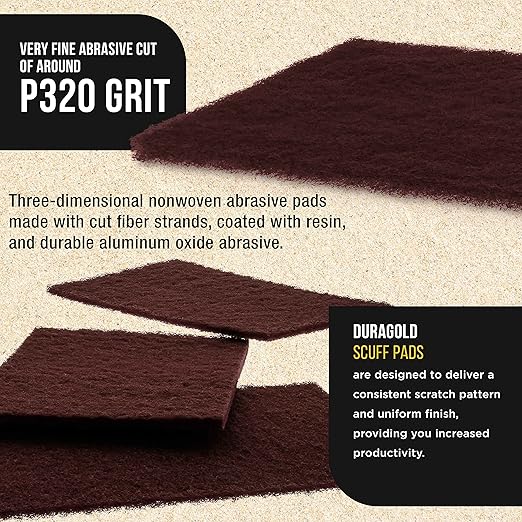 Dura-Gold Premium 6" x 9" Maroon General Purpose Scuff Pads, Box of 10 - Image 3