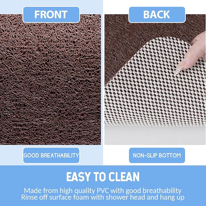 Non-Slip Bathtub Mat, Anti Slip Shower Mat, Fast Drying Bathtub Mats, Foot - Image 4
