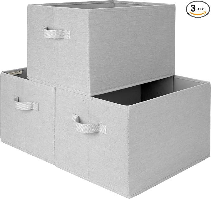 StorageWorks Storage Baskets for Shelves, Foldable Fabric Closet Storage Bins by StorageWorks
