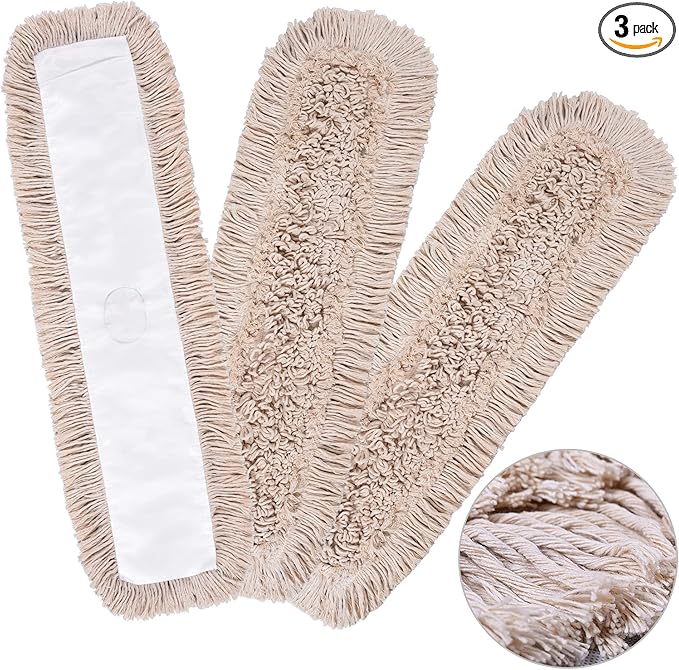 Matthew Cleaning 24'' Cotton Dust Mop Refill Washable Thick Tufted Replacement by MATTHEWCLEANINGPRODUCTS