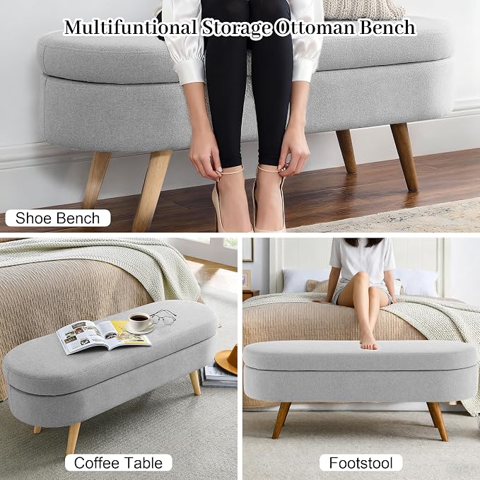 Storage Bench, Upholstered Entryway Benches - Image 7