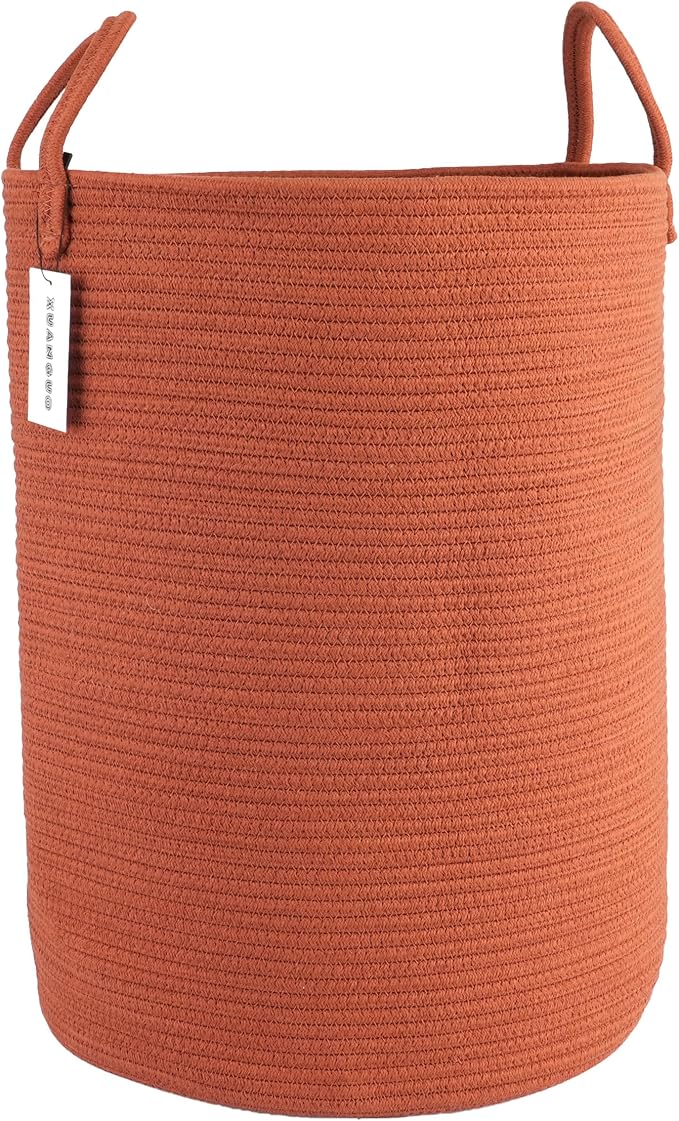 Cotton Rope Laundry Basket Hamper by XUANGUO