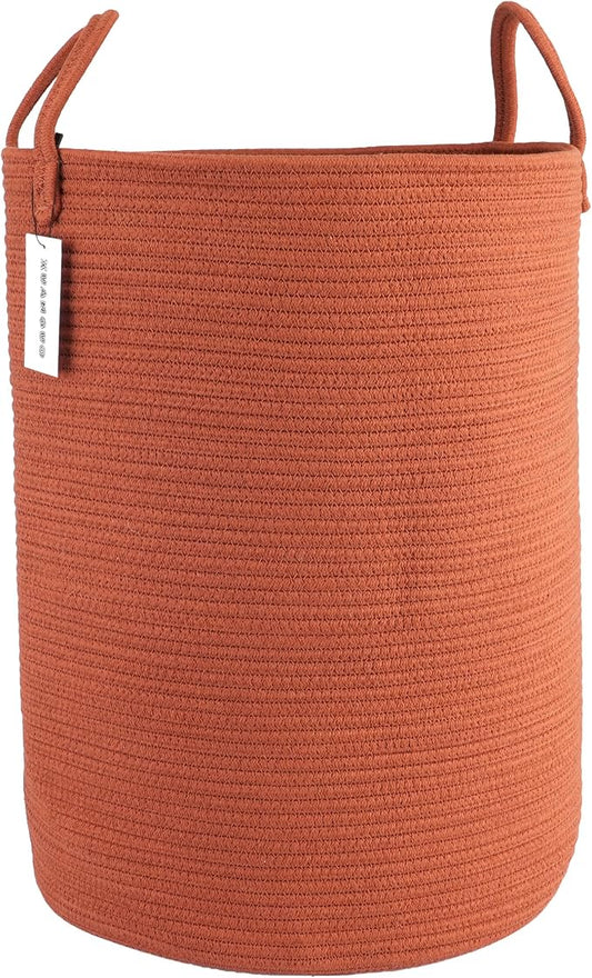 Cotton Rope Laundry Basket Hamper by XUANGUO