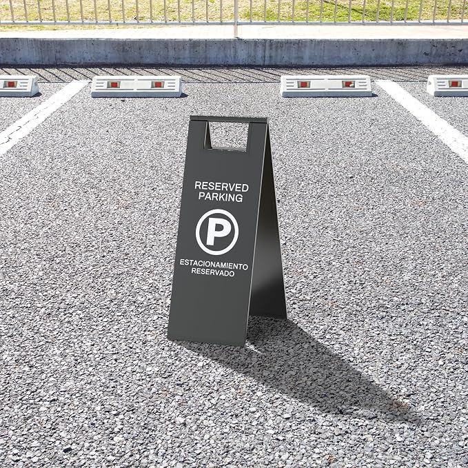 Reserved Parking Sign – Foldable Heavy Duty Plastic A-Frame - Image 2