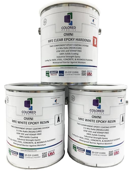 Coloredepoxies 10025 White Epoxy Resin Coating Made by ColoredEpoxies
