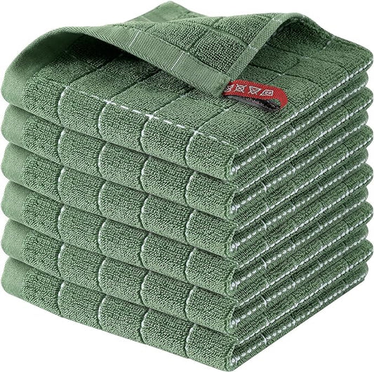 Homaxy 100% Cotton Terry Kitchen Dish Cloths, Ultra Soft and Absorbent Dish by Homaxy