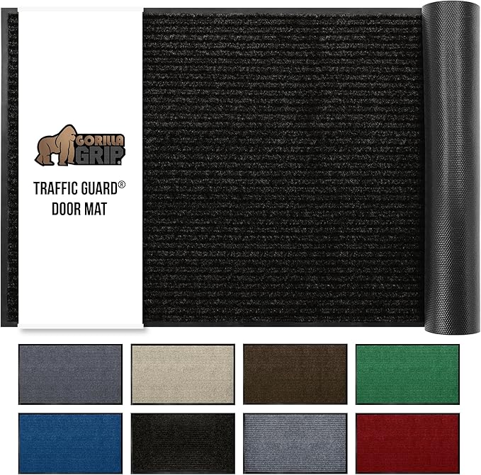 GORILLA GRIP Traffic Guard Door Mat, Heavy Duty Welcome Mats, Commercial Office by GorillaGrip