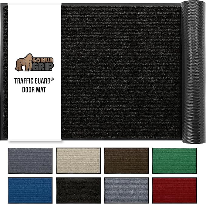 GORILLA GRIP Traffic Guard Door Mat, Heavy Duty Welcome Mats, Commercial Office by GorillaGrip