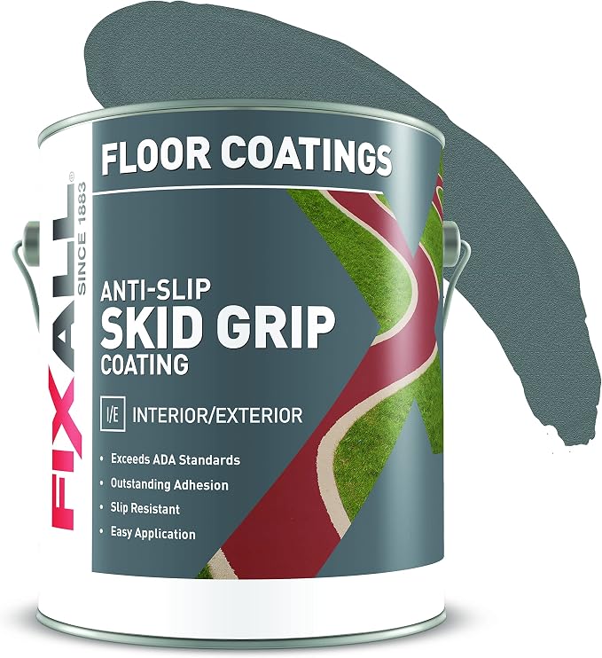 FIXALL Skid Grip Anti-Slip Coating, 1 Gallon, Exceeds ADA Standards, by FIXALL