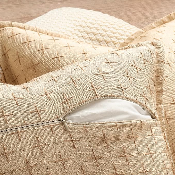 ZWJD 12x20 Pillow Covers Set of 2 Soft Polyester Textured Pillow Covers - Image 3