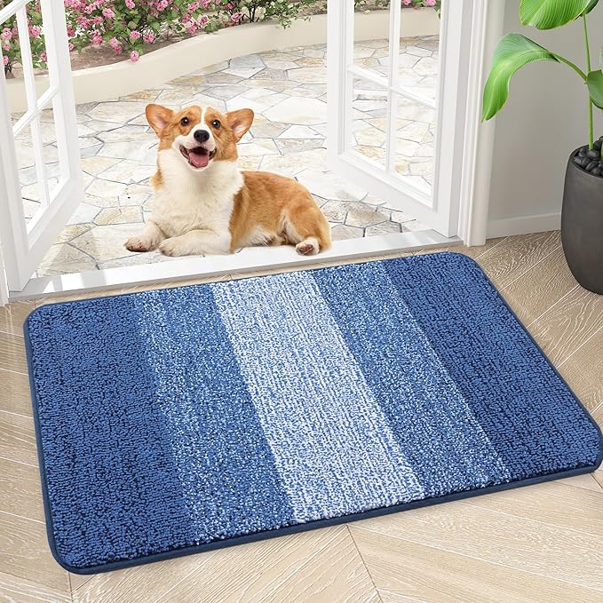 Kitinjoy Indoor Outdoor Door Mat, 24x16 Non-Slip Absorbent Dirt Trapper - Image 4
