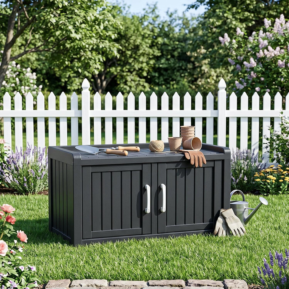 ROJIK Shoe Cabinet Waterproof UV-Resistant,Storage Bench Indoor Outdoor with ...