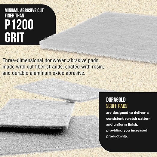 Dura-Gold Premium 6" x 9" White Light Duty Scuff Pads, Box of 10 - Image 3