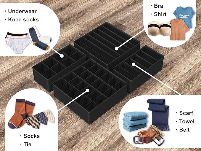 Simple Houseware 4-Pack Drawer Organizer Set - Image 4