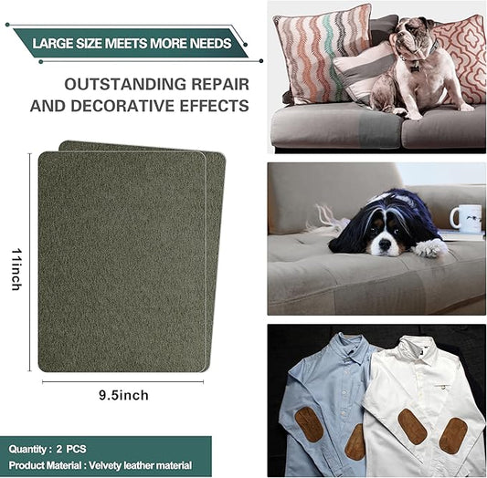 Azobur Couch Patch Repair Fabric, Microfiber Fabric, Self-Adhesive, - Image 2