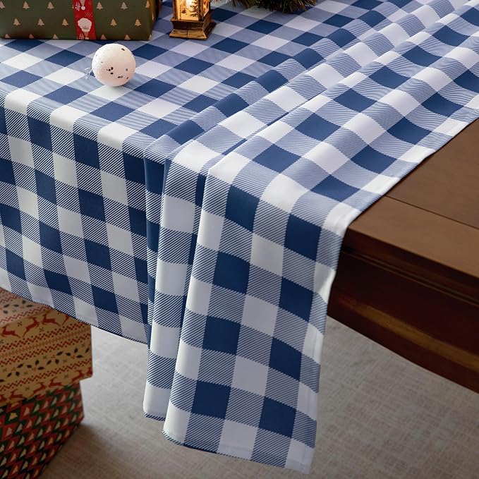 Classic Gingham Plaid Tablecloth Fabric - Image 2