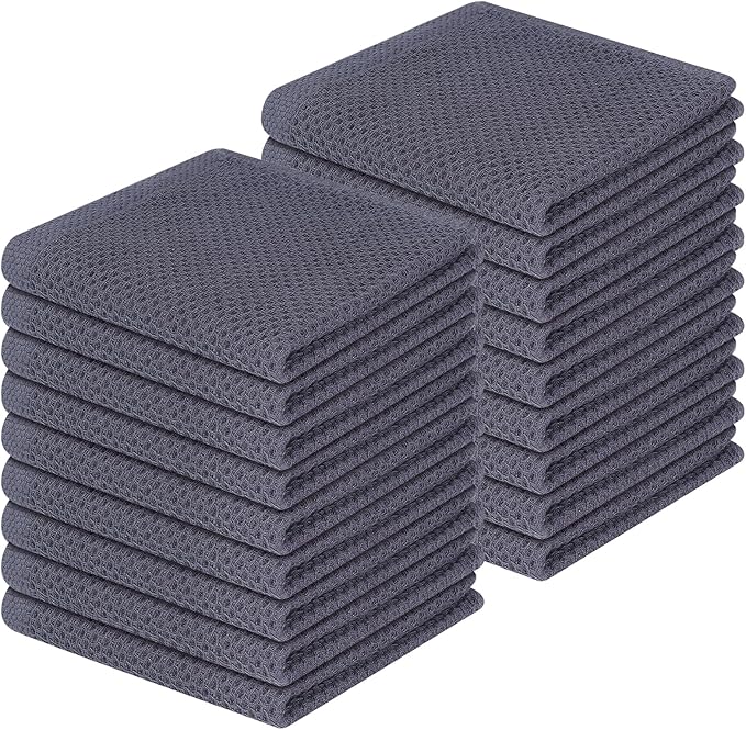 Homaxy 100% Cotton Waffle Weave Kitchen Dish Cloths, Ultra Soft Absorbent Quick by Homaxy