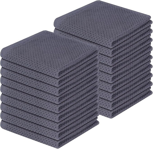 Homaxy 100% Cotton Waffle Weave Kitchen Dish Cloths, Ultra Soft Absorbent Quick by Homaxy
