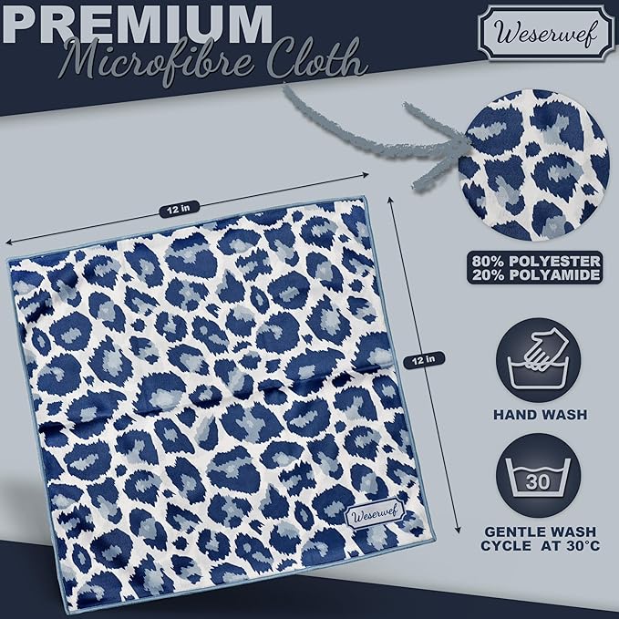 WESERWEF Design Microfiber Glasses Cleaning Cloth – Premium Cleaning Cloth - Image 2