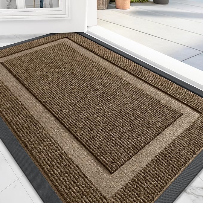 OLANLY Front Door Mat Indoor Outdoor Entrance, Waterproof All-Season, by OLANLY