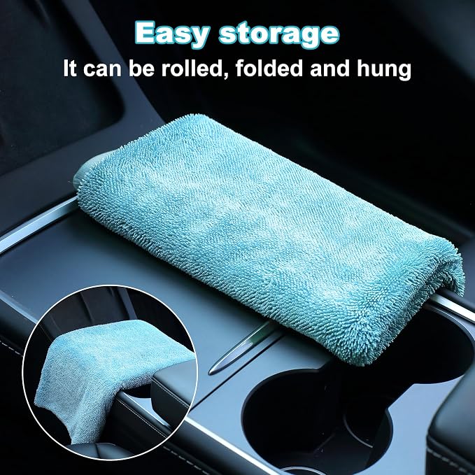 JOYMOOP Microfiber Towels for Cars, 2 Pack 35.4" x 23.6" Car Drying Towel - Image 8