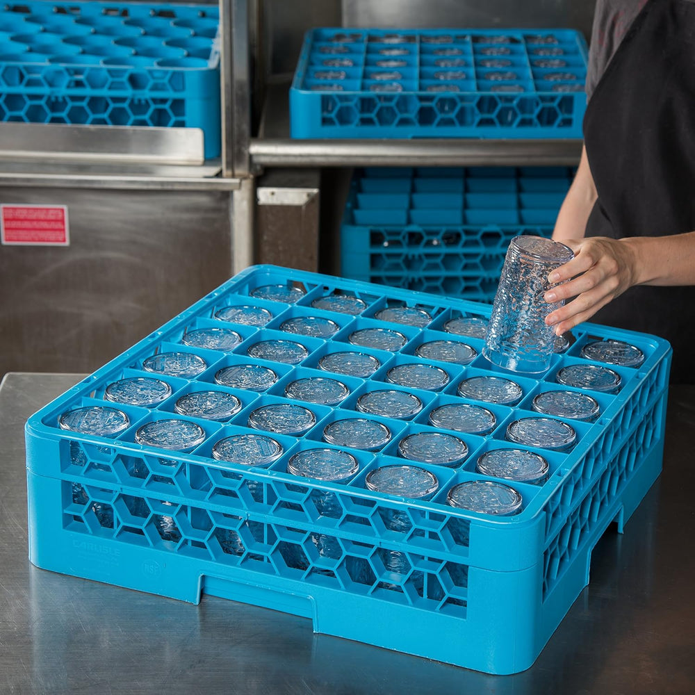 Carlisle FoodService Products 36 Compartment Glass Racks with 1 Extender - Fi...