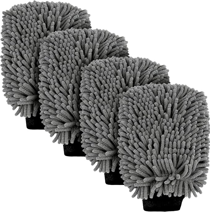 Car Wash Mitt Microfiber, Premium Chenille Microfiber Wash Car Mitts Sponge by Unknown