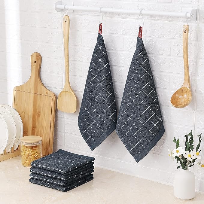 Homaxy 100% Cotton Terry Kitchen Dish Cloths, Ultra Soft and Absorbent Dish - Image 6