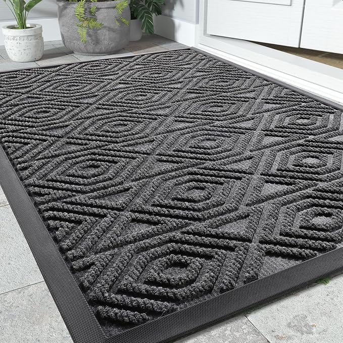 Yimobra Modern Grey 60 x 36 Inch Waterproof Doormat, Non Slip, Stain & Fade - Image 8