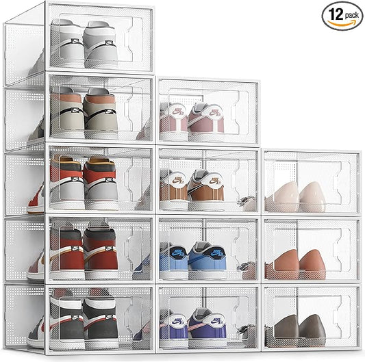 SEE SRPING XX-Large Shoe Storage Box Fit Size 14, Shoe Rack Sneaker Containers by SEESPRING