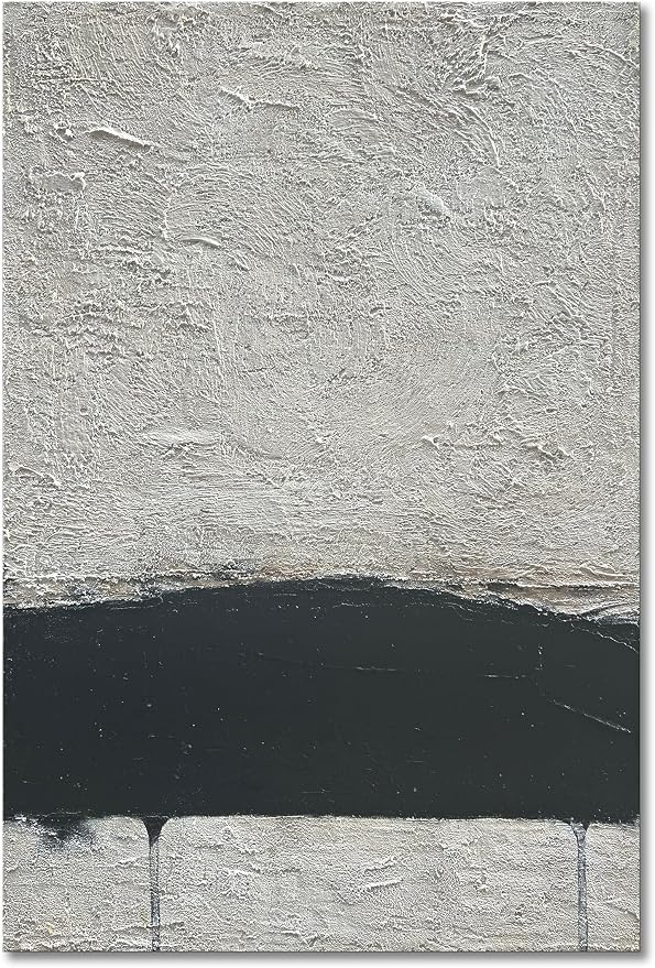NANKAI Hand-painted Minimalism Black and Gray Art Oil painting Canvas Abstract by NANKAIOilPaintingArt