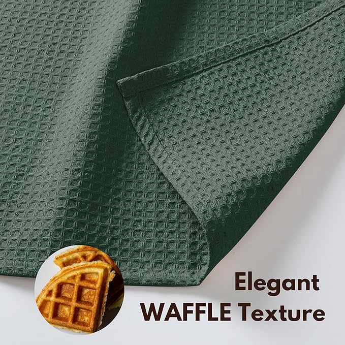 Native Fab Waffle Weave Dish Towels 12 Pack, 100% Cotton Kitchen Dishcloths - Image 2