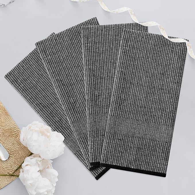 Homaxy Premium Kitchen Towels, Large Cotton Kitchen Hand Towels, Flat and Terry - Image 7