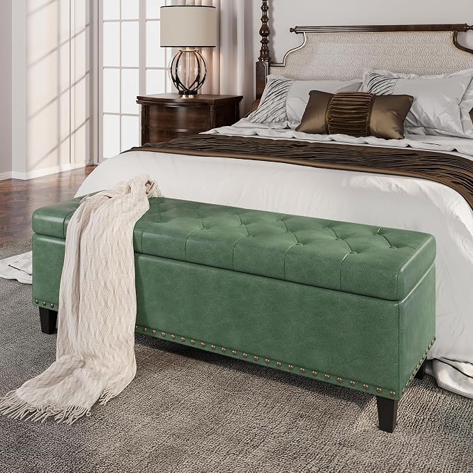 Storage Ottoman Bench, 51-Inch Large Storage Bench - Image 3