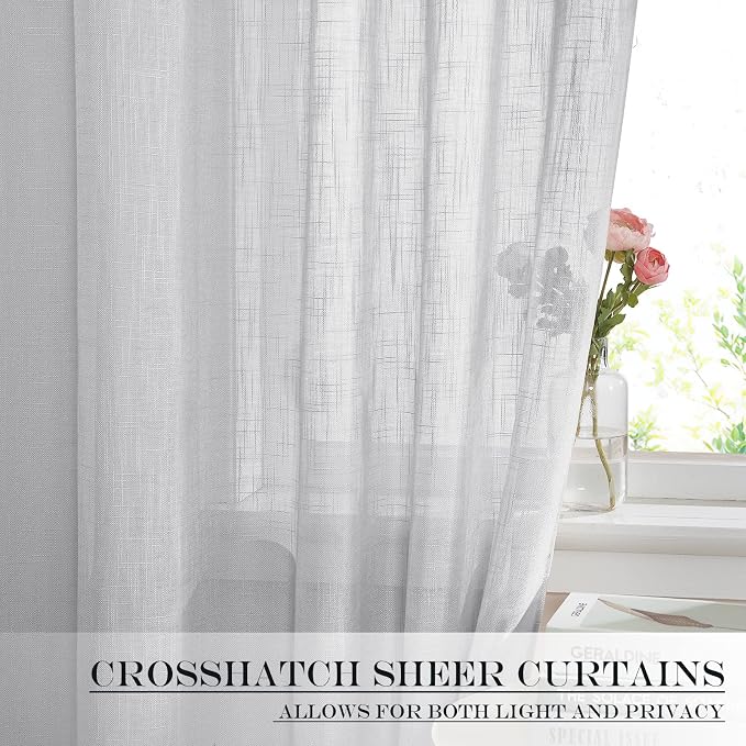 NICETOWN Light Grey Sidelight Curtain, Light Filtering Side Front Door Curtains - Image 6