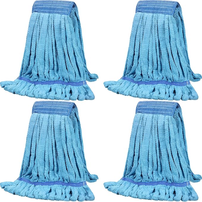 Lallisa 4 Pcs Commercial Mop Head Replacement Tube Microfiber Industrial Looped by Lallisa