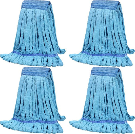 Lallisa 4 Pcs Commercial Mop Head Replacement Tube Microfiber Industrial Looped by Lallisa