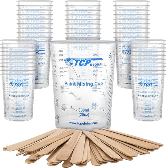 TCP Global 20 oz. Graduated Plastic Mixing Cups by TCPGlobal