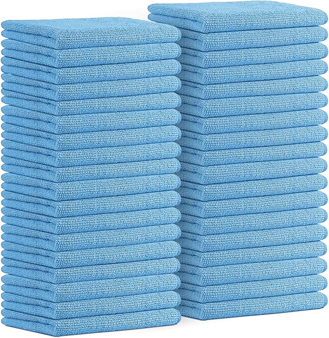 Avalon Towels Microfiber Cleaning Cloths Size 16" x 16", Highly Absorbent by AvalonTowels