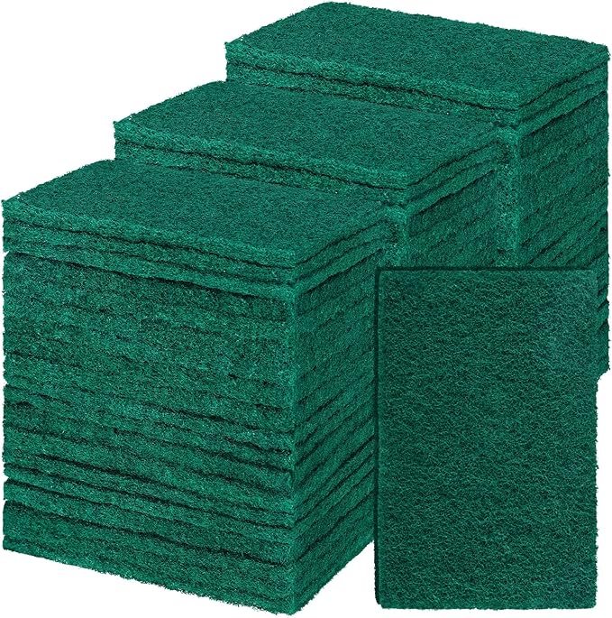 Hoolerry 100 Pcs Heavy Duty Scouring Pads Non Scratch Household Scrub Pads by Hoolerry