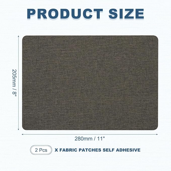 PATIKIL 8x11 Inch Linen Repair Patches, Dark Gray - Image 2