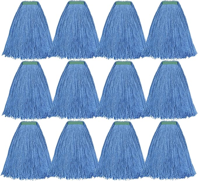 Matthew Cleaning 20oz 12Pack Cotton Floor Mop, Cotton Looped-Open String Heavy by MATTHEWCLEANINGPRODUCTS