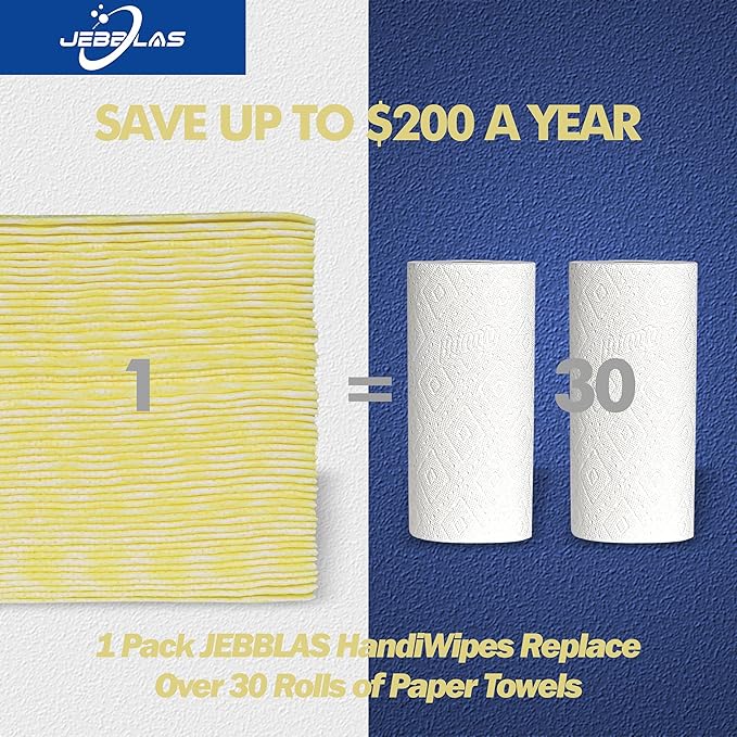 JEBBLAS Handi Wipes Reusable Cloths Dry Cleaning Cloths Dish Towel Dish Cloths - Image 5
