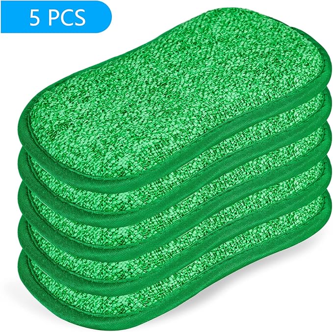 Kitchen Dish Sponge Scrubber Non Scratch, Dishcloth No Odor Reusable Washable - Image 7