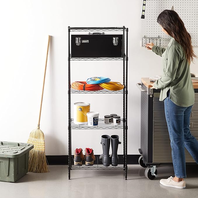 Amazon Basics 5-Shelf Multipurpose Adjustable Sturdy Steel Storage Shelving Unit - Image 2
