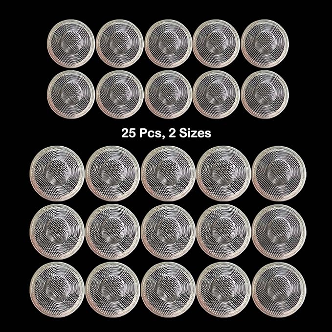 25PCS Bathroom Mesh Sink Drain Strainer, 2.75" & 2.125'' Stainless Steel Slop - Image 6