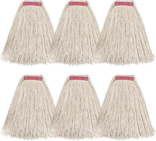 Matthew Cleaning 24oz 6Pack Cotton Floor Mop, Looped-Open String Heavy Duty by MATTHEWCLEANINGPRODUCTS