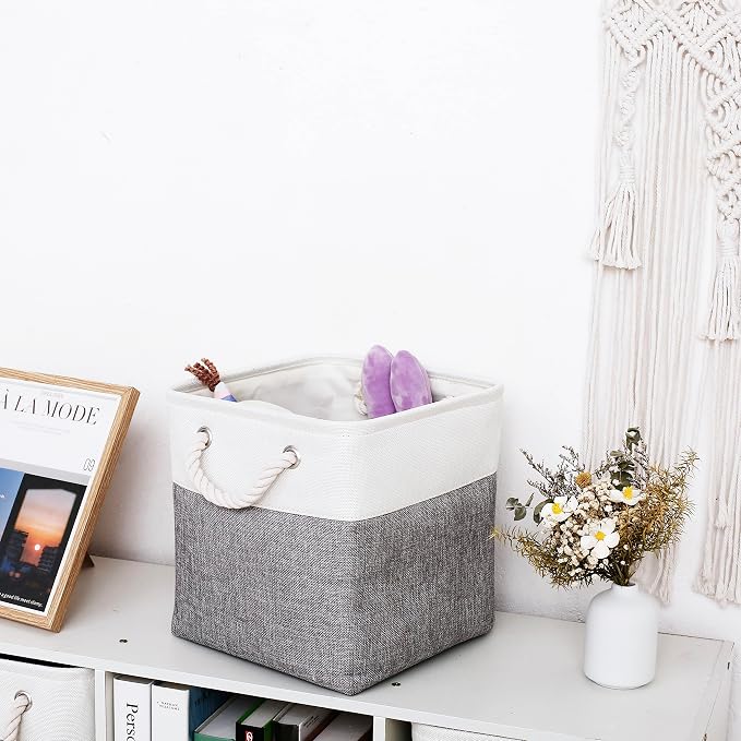 11 x 11 Inch Storage Cubes, 6 Pack Large Collapsible Fabric Storage Bin - Image 5