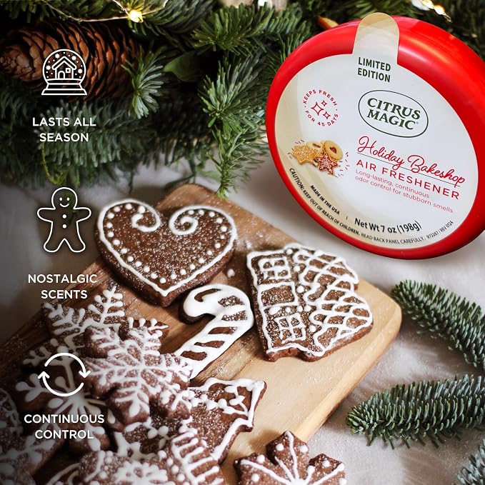 Citrus Magic Holiday Odor Absorbing Solid Air Freshener, Holiday Bakeshop - Image 5