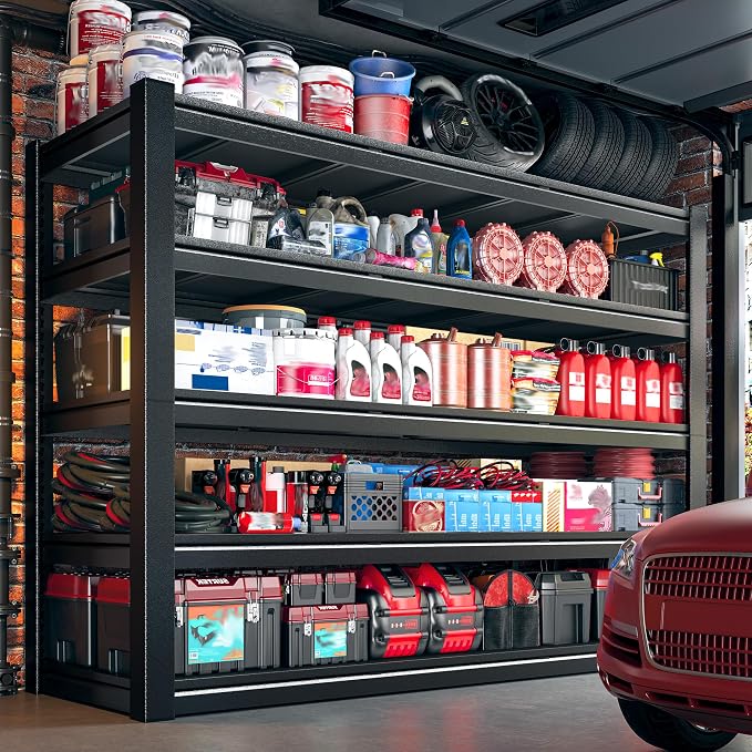 3125LBS Storage Shelves, 60.1" W Garage Shelving Heavy Duty, Adjustable Metal - Image 7